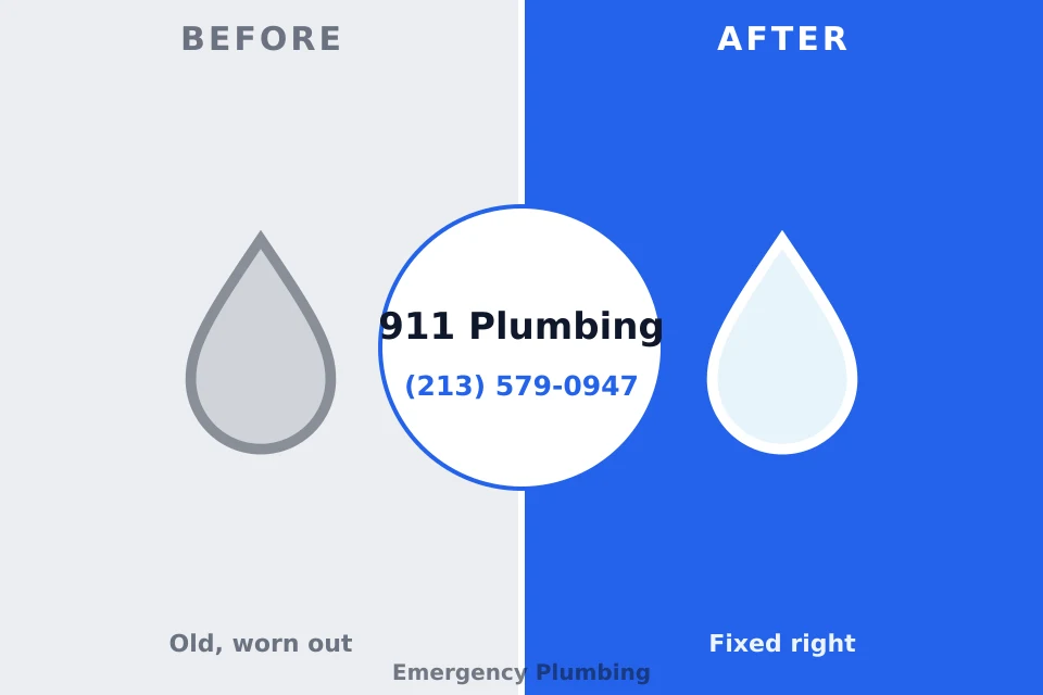 Before and after: plumbing repair Kingsville, MD